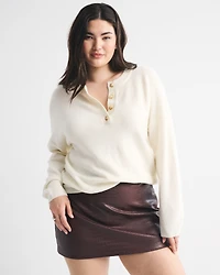 The A&F Scarlett Curve Love Vegan Leather Mini Skort