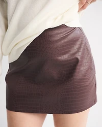 The A&F Scarlett Curve Love Vegan Leather Mini Skort