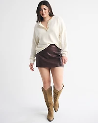 The A&F Scarlett Curve Love Vegan Leather Mini Skort