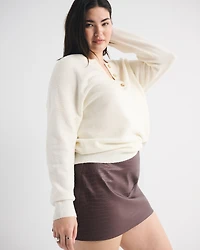 The A&F Scarlett Curve Love Vegan Leather Mini Skort