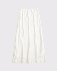 High Rise Satin Maxi Skirt