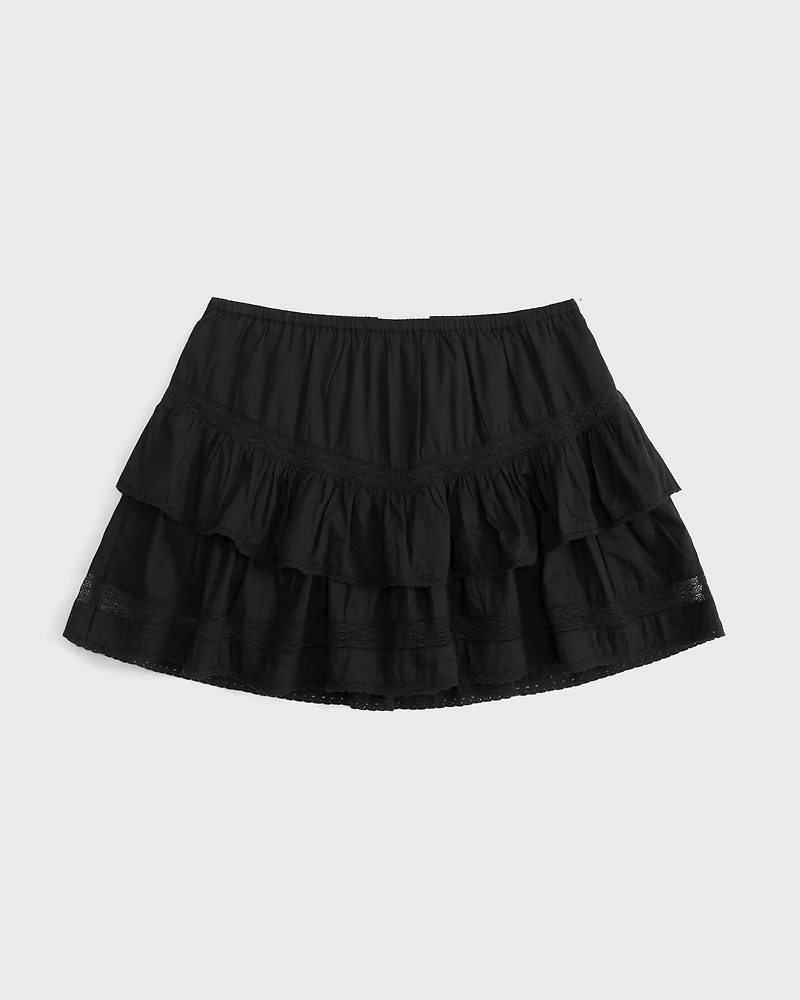 High Rise Drop-Waist Flirty Mini Skort
