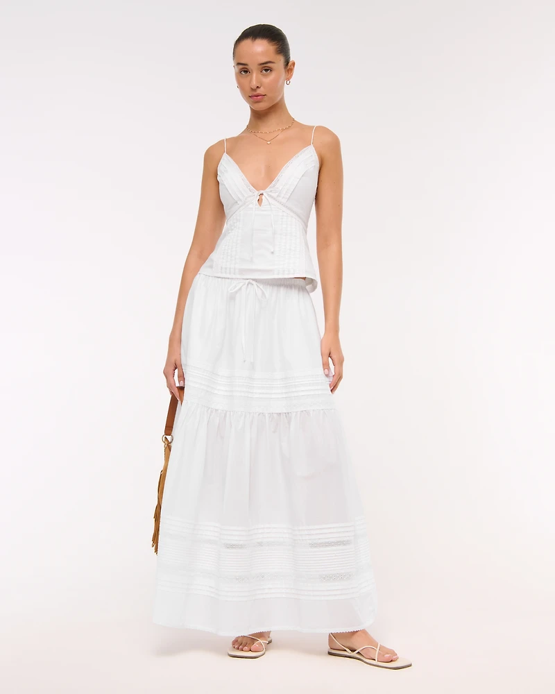 High Rise Pull-On Boho Maxi Skirt