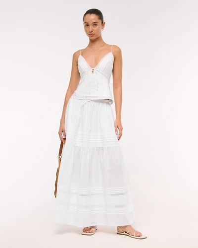 High Rise Pull-On Boho Maxi Skirt