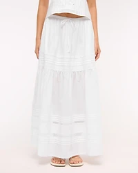 High Rise Pull-On Boho Maxi Skirt
