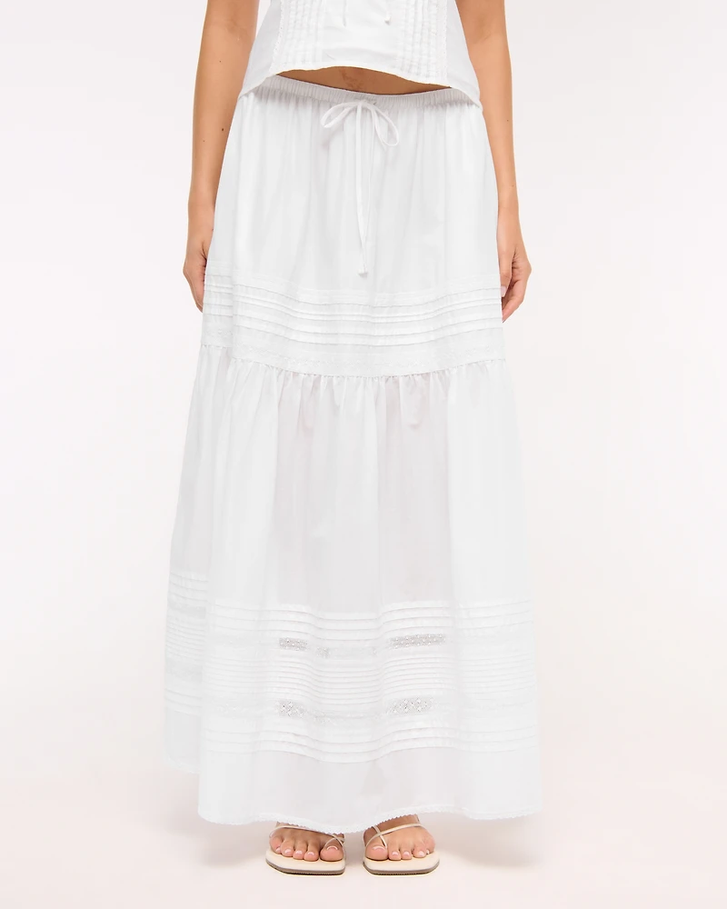 High Rise Pull-On Boho Maxi Skirt