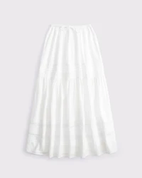 High Rise Pull-On Boho Maxi Skirt
