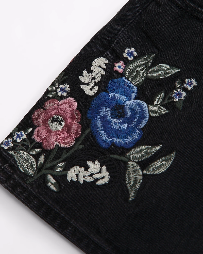 Mid Rise 5-Pocket Denim Mini Skirt