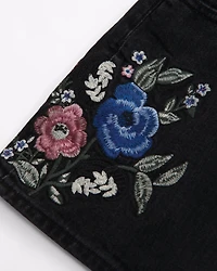 Mid Rise 5-Pocket Denim Mini Skort