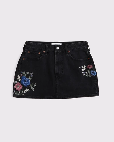 Curve Love Mid Rise 5-Pocket Denim Mini Skort