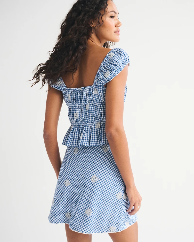 The A&F Sienna Linen-Blend Mini Skort