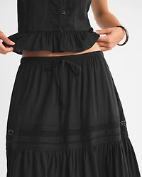 High Rise Pull-On Boho Maxi Skirt