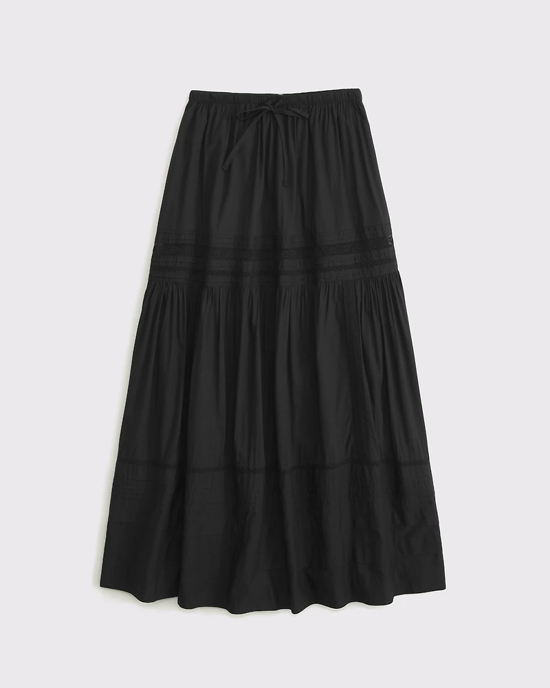 High Rise Pull-On Boho Maxi Skirt