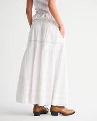 High Rise Pull-On Boho Maxi Skirt