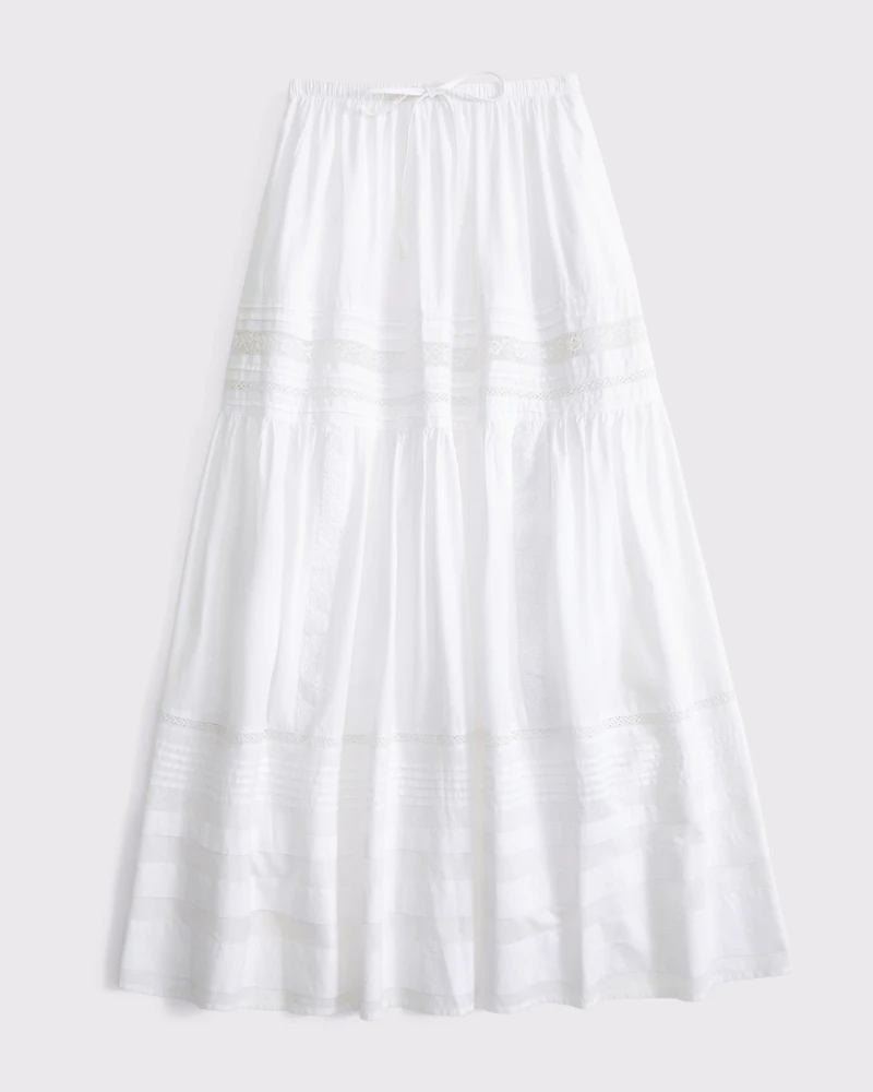 High Rise Pull-On Boho Maxi Skirt