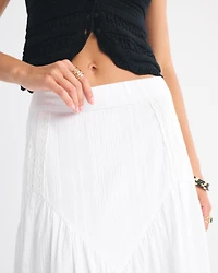 High Rise Drop-Waist Boho Maxi Skirt