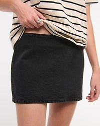 The A&F Scarlett Mid Rise Denim Mini Skort