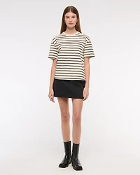 The A&F Scarlett Mid Rise Denim Mini Skort