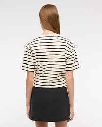 The A&F Scarlett Mid Rise Denim Mini Skort