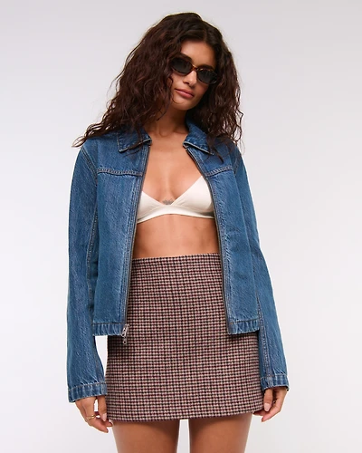 The A&F Scarlett Wool-Blend Mini Skort