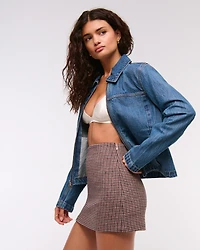 The A&F Scarlett Wool-Blend Mini Skort