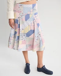 Godet Midi Skirt
