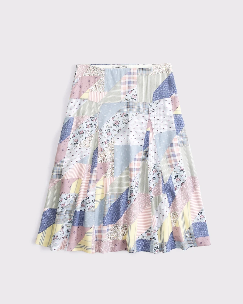 Godet Midi Skirt