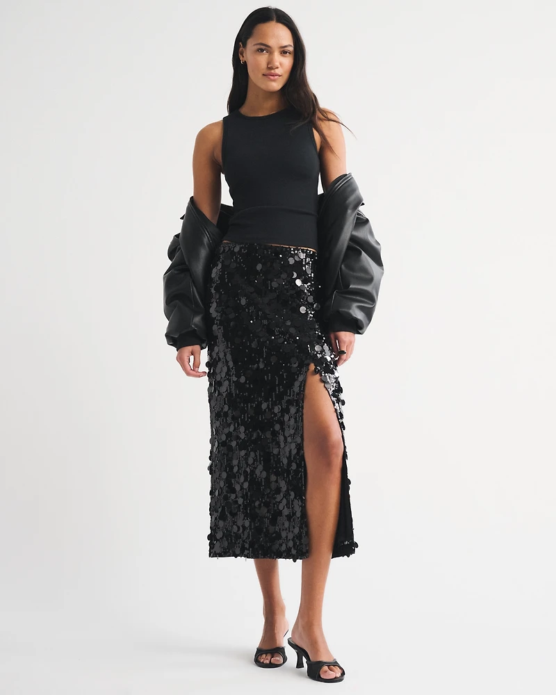 Sequin Maxi Skirt