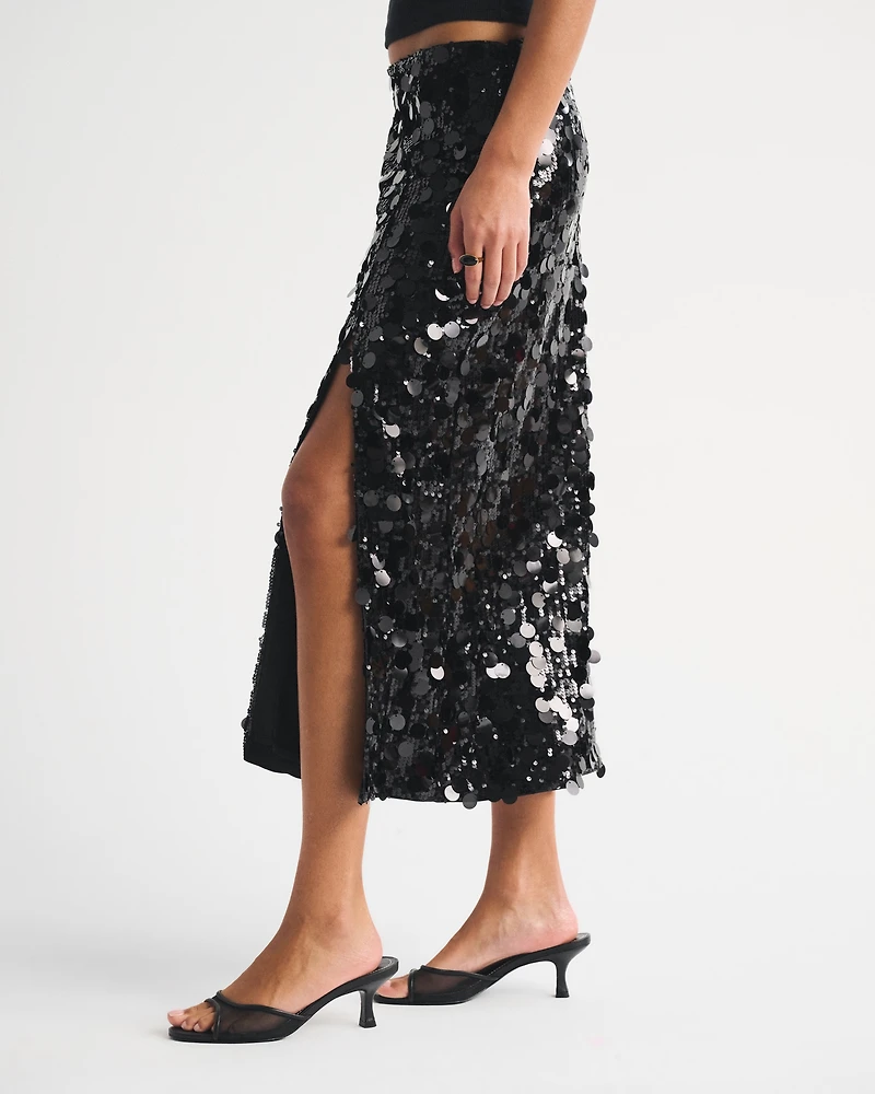 Sequin Maxi Skirt
