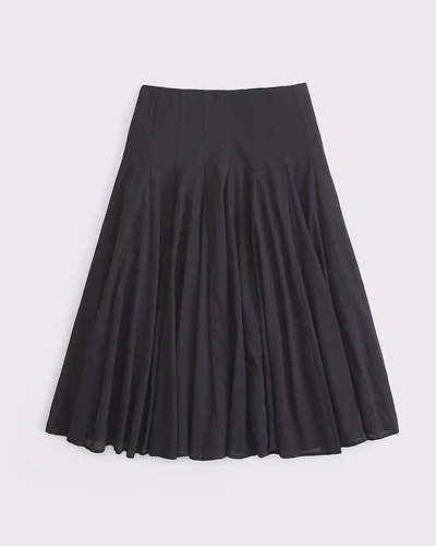 Godet Midi Skirt