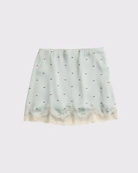 Lace Hem Mini Skort