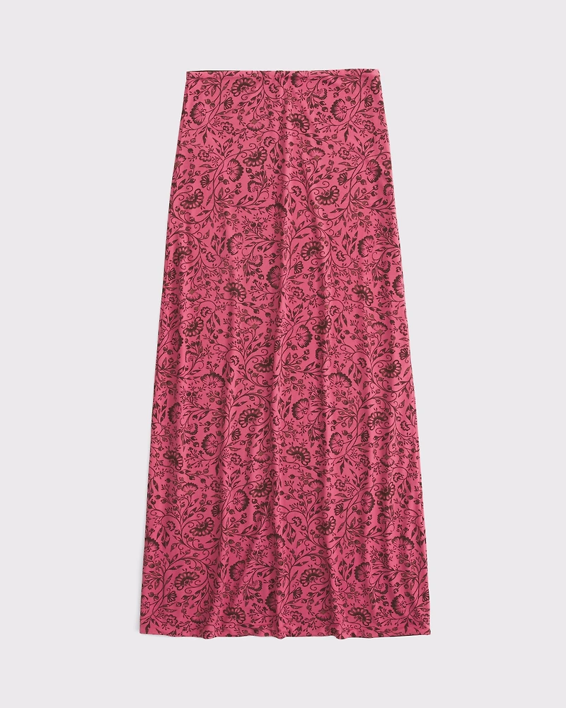 Reversible High Rise Maxi Skirt