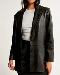 Genuine Leather Blazer