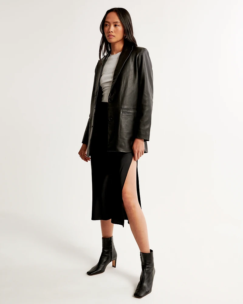 Genuine Leather Blazer