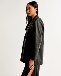 Genuine Leather Blazer