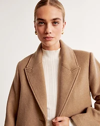 Wool-Blend Tailored Topcoat