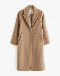 Wool-Blend Tailored Topcoat