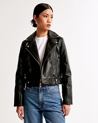 Vegan Leather Moto Jacket