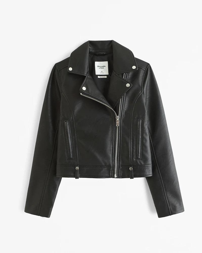 Vegan Leather Moto Jacket