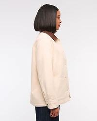 Mid-Length Twill Workwear Jacket