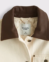 Mid-Length Twill Workwear Jacket