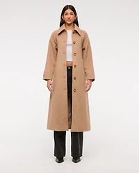 Wool-Blend Belted Coat