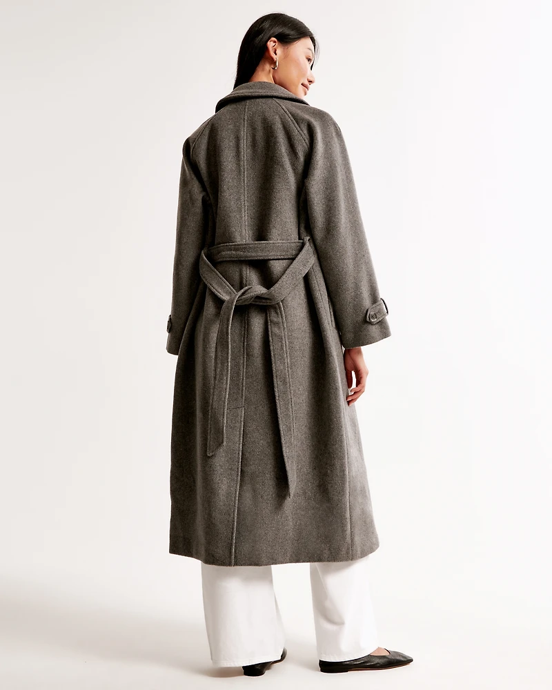 Wool-Blend Trench Coat