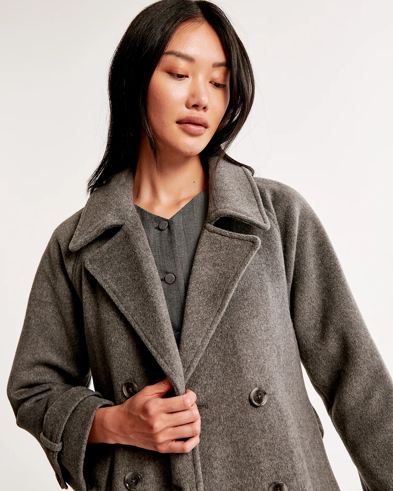 Wool-Blend Trench Coat