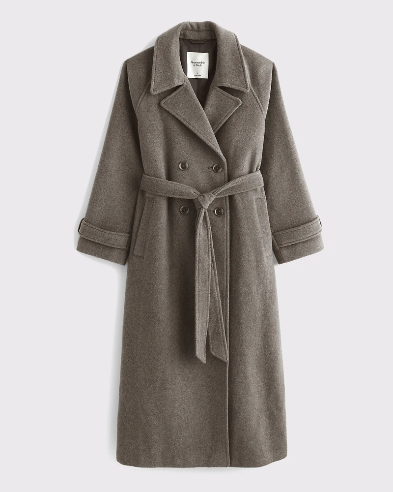Wool-Blend Trench Coat
