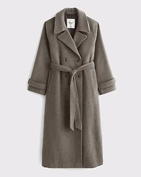 Wool-Blend Trench Coat