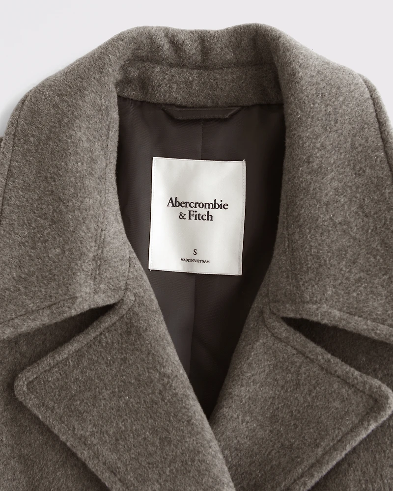 Wool-Blend Trench Coat