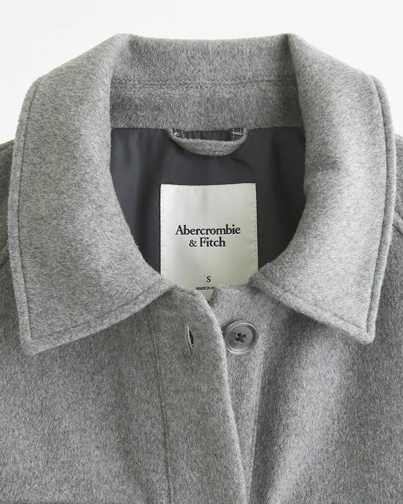 Wool-Blend Utility Shirt Jacket