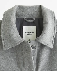 Wool-Blend Utility Shirt Jacket
