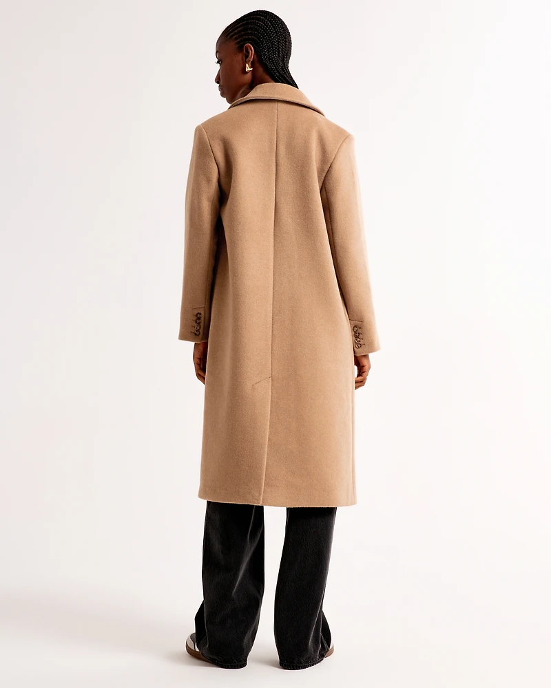 Wool-Blend Tailored Topcoat